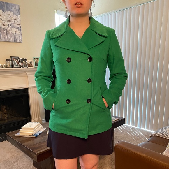 New York & Company Jackets & Blazers - NY&Co Forest Green Peacoat